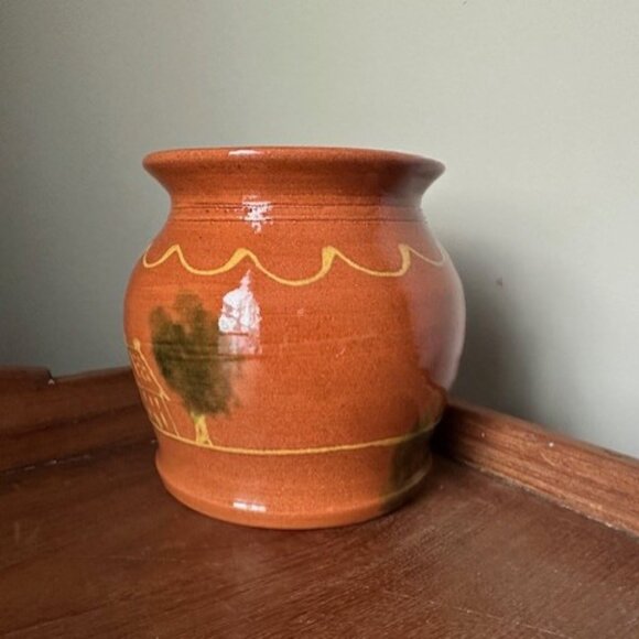 Vintage Pennsylvania Redware Pottery Pot - Picture 3 of 7
